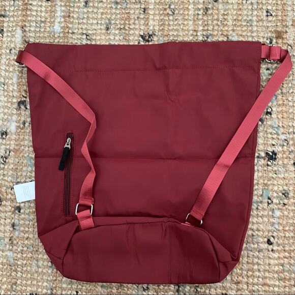 Risefit Burgundy Drawstring Waterproof Gym Backpack